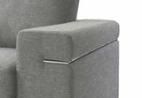 Gianna Light Gray Woven Fabric Arm Chair B061P184124