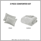 King/Cal King Crushed Velvet Sherpa Reversible Comforter Set B035129823