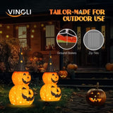 2pcs 3ft Halloween Collapsible Pumpkin Decorations 150 LED Lights 96752830