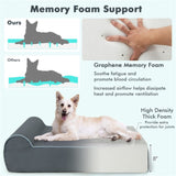 ZUN Orthopedic Dog Bed Dog Sofa with Headrest and Removable Washable Cover 35691235