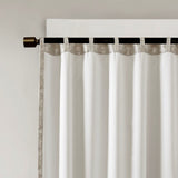 Jacquard Lined Total Blackout Rod Pocket/Back Tab Curtain Panel B03599816