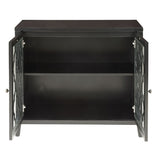 ZUN Black Console Table with Shelf Inside B062P189173