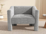 Modern Barrel Chair Accent Chair 29.9" Upholstered Armchair for Living Room and Bedroom, Grey N763P336531E