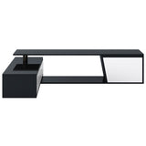 U-Can Modern, Minimalist Rectangle Extendable TV Stand, TV Cabinet with 2 Drawers and 1 Cabinet for WF311369AAB