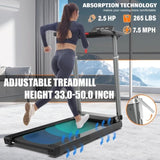 Treadmills for Home, Treadmill with Adjustable Height, 300LBS Capacity, Foldable Walking Pad with 77570702