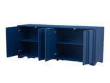 Sophisticated 4-Door Sideboard Adorned with Intricate Linear Accents and Luxurious N711P247438V