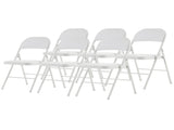 6pcs Elegant Foldable Iron & PVC Chairs for Convention & Exhibition White 59477551