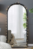 30" x 65" Hand Carved Rose Antique Mirror Frame, Large Arch Mirror Wall Decor for Living Room, W2078126748