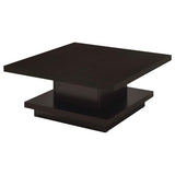 ZUN Cappuccino Square Coffee Table B062P145456