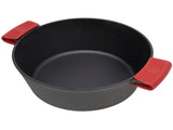 2 in 1 Pre-Seasoned Cast Iron Dutch Oven With Dual Handles, Outdoor Camping Deep Pot for Camping 04435984