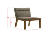 2pc Plush Tailored Side Chairs Upholstered Refined Neutral Gray Fabric Stylish Channel Tufted B011P588625