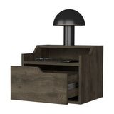 Florence Floating Nightstand with Drawer and Dual-Shelf Display B128P176109