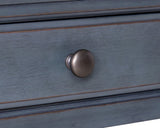 24 inch End Table, No Assembly Required, Corduroy Blue Finish B108P193074