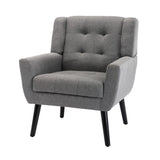 Modern Soft Linen Material Ergonomics Accent Chair Living Room Chair Bedroom Chair Home Chair With W67634084