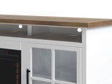 74 inch Fireplace TV Stand Console for TVs up to 85 inches, Minimal Assembly, Jasmine Whitewash and B108P160229