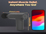 Massage Gun, Portable Percussion Muscle Massager with 6 Speed Levels, 5 Interchangeable Massage 78145924
