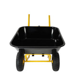 ZUN Two-wheeled barrow, garden cart, 10-inch pneumatic wheels 93682304