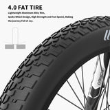 ZUN AOSTIRMOTOR Hot Fat Tire Adults Electric Bicycle 26 In. Electric Mountain Bike, All Terrain e-bike 86397927