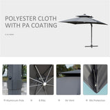 ZUN Outdoor beach umbrella/ Cantilever Umbrella （Prohibited by WalMart） 64502312