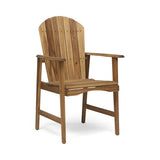 ZUN Outdoor Weather Resistant Acacia Wood Adirondack Dining Chairs , Natural Finish 64844.00