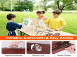 140Pcs Art Supplies Kit with Wooden Case, Drawing Painting Set Includes Colored Pencils, Oil 85998406