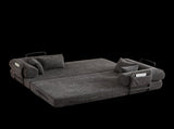 78.7-Inch Convertible Sleeper Sofa Bed with Cylindrical Pillow, Chenille Folding Mattress Couch with W834P337412