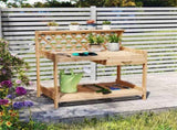 24" Ergonomic Height Gardening Table, 176 LBS Tabletop Capacity Plant Display Stand 88934447