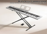 88 Key Folding Piano Semi-Weighted Standard Keyboards Digital Piano with Dual-tube X-Shape Stand 89687259