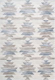 Eno Gamela Blue, Brown, Chocolate, Copper, Grey, Ivory and White Viscose Area Rug B055P315656
