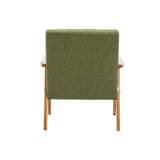 ZUN Accent Chairs Set of 2 with Table, Mid Century Modern Accent Chair, Wood and Fabric Armchairs W1539P205996