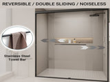 44-48 in. W x 72 in. H Double Sliding Shower Door, Semi-frameless Bypass Bathroom Sliding Door with W1920P300302