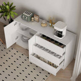 Sideboard Buffet Cabinet with Storage, Modern Kitchen Buffet Storage Cabinet with Drawer and Doors, W1321P289095