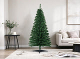 Green 5' Slim Artificial Pencil Christmas Tree, 294 Realistic Branch Tips with Sturdy Plastic Stand 55348583