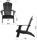 Polystyrene Adirondack Chair - Black MBM-PKD02-BK