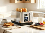 2-Slice Stainless Steel Toaster, LED Display Toaster with 6 Browning Levels & 4 Bread Modes, Defrost 22040513