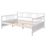 ZUN Full Size Daybed with Support Legs, White 74798954