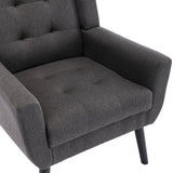 Modern Soft Linen Material Ergonomics Accent Chair Living Room Chair Bedroom Chair Home Chair With W67634085