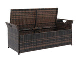 106*52*46cm Iron Frame Can Accommodate Brown Gradient Footstool Locker Rattan Locker 57830251