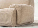 42" Wide Modern Upholstered Chenille Vertical Stripes Accent Chair, Boneless Single Sofa Chair, W3118P453257