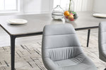 ZUN Dining Chair,Thickened fabric chairs with metal legs Set of 2,Grey W1249P243510