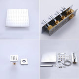 Luxury Thermostatic Mixer Shower System Rainfall with Set Shower and Hand shower Square Shower W105960093
