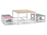 5-piece children's patio table and chair set , 29.5 inches, khaki, pink, purple, 68279899