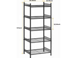5 Tier Wire Shelving Unit Metal Storage Organizer Rack, Black 53553567