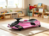12V Pink Kids Electric Drift Go Kart Slow Start, Music, Colorful Lights 98813158