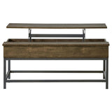 Brown Oak and Sandy Black Lift Top Coffee Table B062P153626