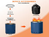 7.1*7.1*9.7in smokeless fire pit blue 41002080