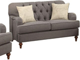 Alianza Dark Gray Fabric Loveseat W/2 Pillows B2726P454999