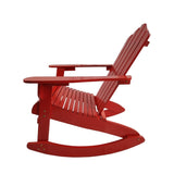 Reclining Wooden Outdoor Rocking Adirondack chair, Red W49570901