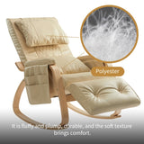 MASSAGE Comfortable Relax Rocking Chair Cream White W60741970