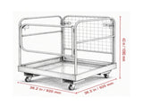 Forklift Safety Cage 36x36 Inch, Folding Work Platform with Lockable Swivel Wheels, Drain Hole & 67022512